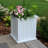 Mayne Cape Cod Patio Planter 16x16 - White 4837-W